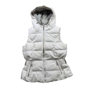 Eddie Bauer White Puffer Goose Down Vest Winter Y2K Gorpcore Outdoor Hiking M